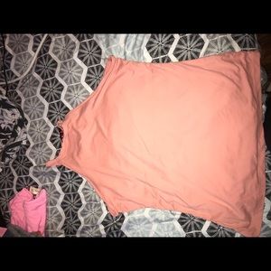 Pink neck tank top